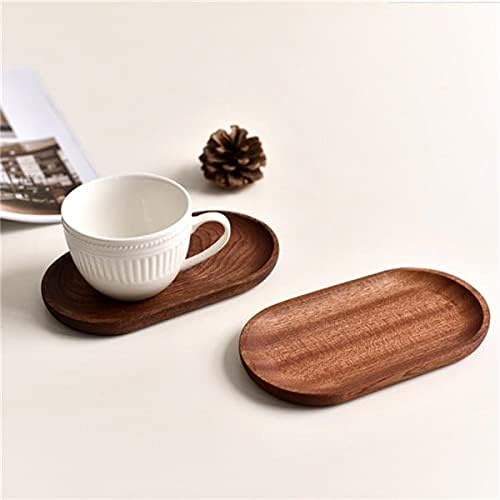 Oval Wood Dessert Cup Tray / Natural / Set of 2