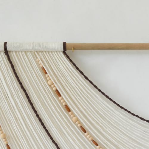 Macrame Wall Hanging Boho Wall Decor Beaded Fiber Art Handmade 57"W*35"L