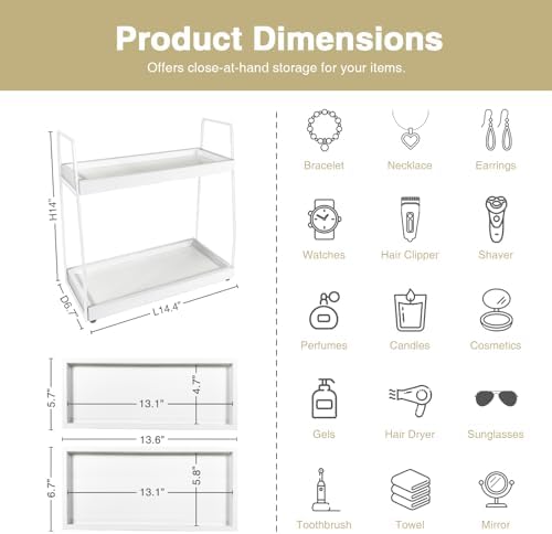 Small Counter Top Organizer / White-white