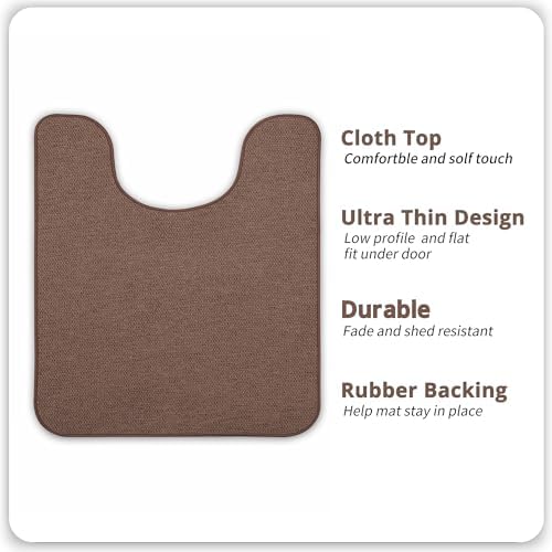 Bosap Toilet Rugs U Shaped Bathroom Rug,Machine Washable Non Slip Quick Dry Super Absorbent Ultra Thin Toilet Mats for