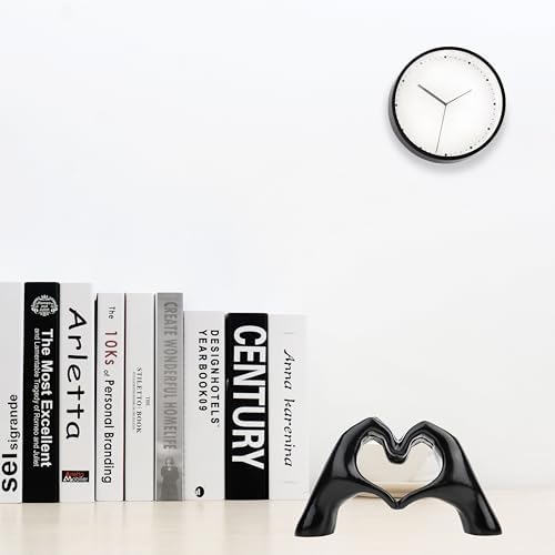 Small Heart Hands Sculpture Decor for Living Room Bedroom Bookshelf Coffe Table and Office Display, Love Finger Statue