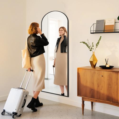 DUMOS Arched Mirror Full Length Floor, 59x16 Inch Full Body Standing Mirror