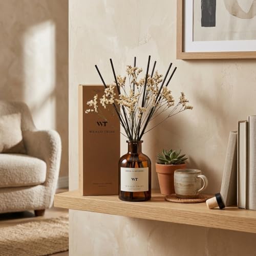 WEALD TRIBE Flower Reed Diffuser Set Lime & Citrus Scent for Bathroom Air Fresheners, Oil Diffuser Sticks | 4.0 fl oz