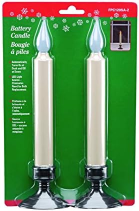 Xodus Battery Operated LED Window Candle, Dusk to Dawn Sensor, 2 Pack