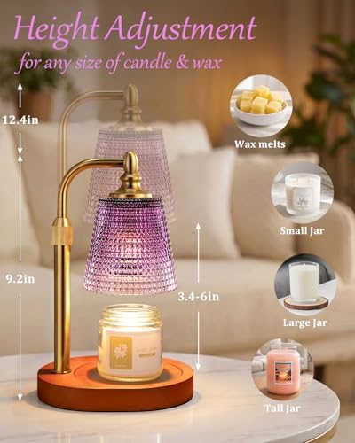 Hong-in Candle Warmer Lamp with Timer, Birthday Gifts for Women, Purple