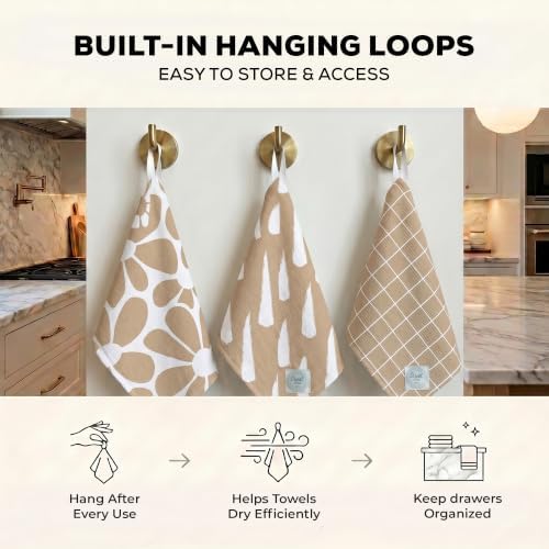 Kitchen Towels, Dish Towels for Kitchen, 3 Pc Kitchen Towel Set