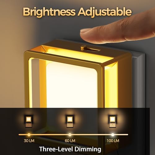 DORESshop Night Light,Night Lights Plug into Wall,2 Pack 3000K Nightlight