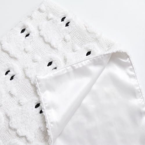 Artoid Mode White Soft Faux Fur Ghost Halloween Table Runner 13x48 Inch