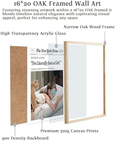 EcoHest 16x20 in Audrey Hepburn I'm Literally Just a Girl Framed Wall Art