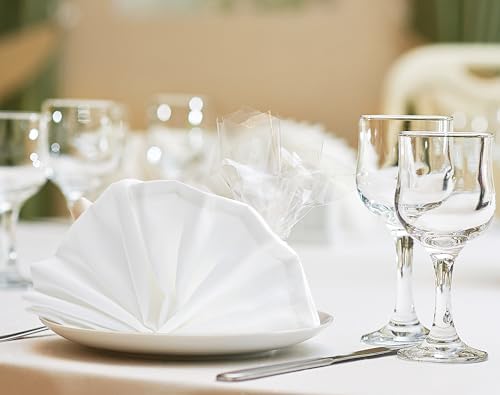 Bulk 288-Pack Cloth Napkins, 17 x 17, Wrinkle Resistant, Sturdy, White