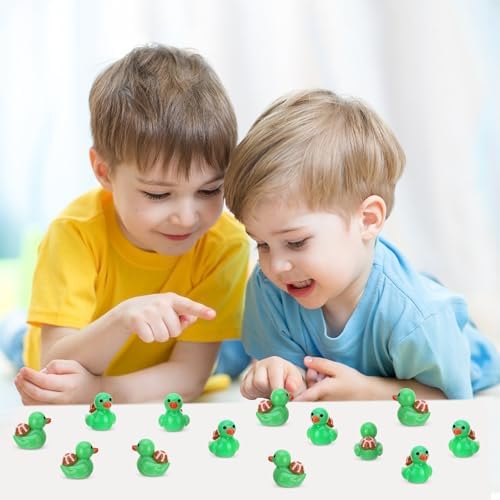 50 Pcs Turtle Ducks Toy Figures, Mini Turtle Resin Ducks Bulk