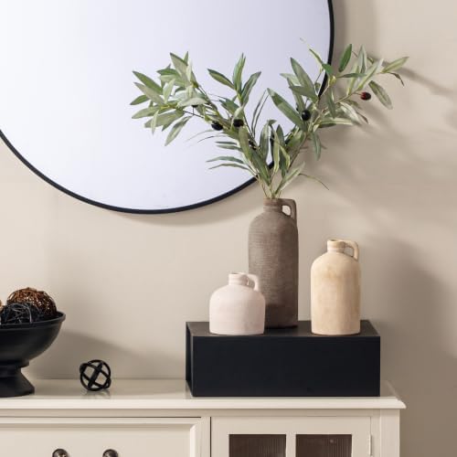 Ceramic Vase Home Table Decor - Flower Vase Set of 3 Living Room Kitchen Decorations Farmhouse Modern Rustic Vases