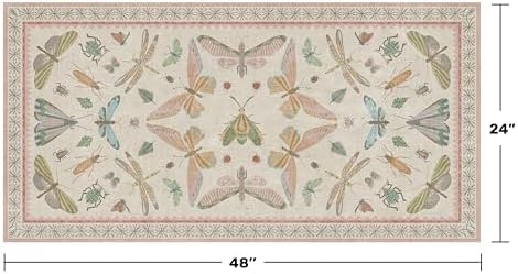Hazo Haus Light Pink Washable Bathroom Rug - 2x4 Small Kitchen Rugs for Powder Room, Front Door Indoor Entrance, Low
