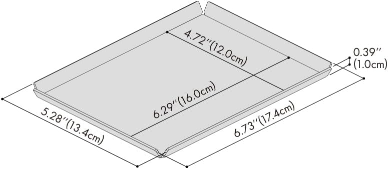 Aluminum Organizer Tray for Desk & Entryway / Powder Coated Black / 6.9 x 5.3 x 0.4