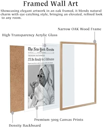 EcoHest 16x20 in I'll Be Ready in 5 Minutes Newspaper Framed Wall Art