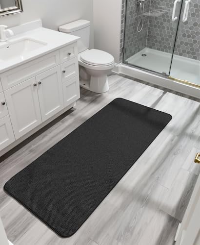 Bosap Bath Mat,Ultra Thin Bathroom Runner Rugs,Large Bath Mats for Bathroom,Quick Dry,Non-Slip,Machine Washable,Low