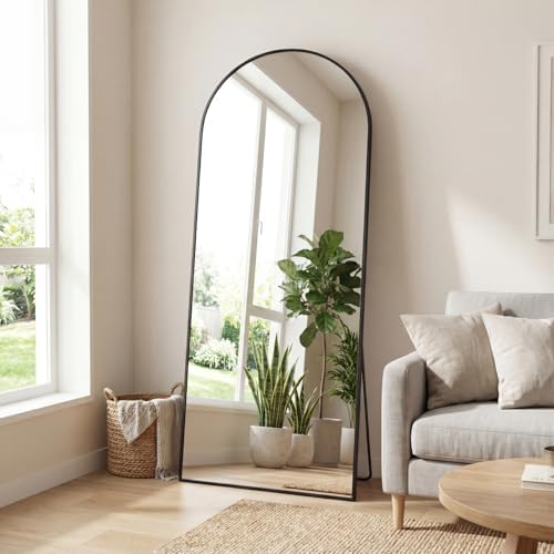 DUMOS 68"x26" Arched Full Length Mirror with Stand, Full Body Floor Mirror
