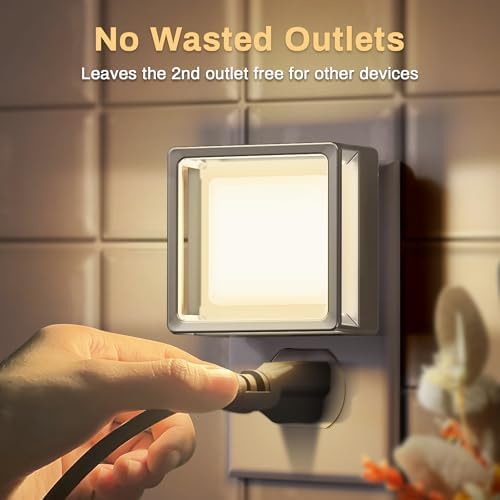 DORESshop Night Light,Night Lights Plug into Wall,2 Pack 3000K Nightlight