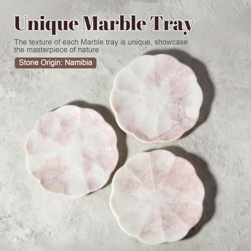 Stone Tray / Marble Tray / Namibia Rose / Natural / Set of 8