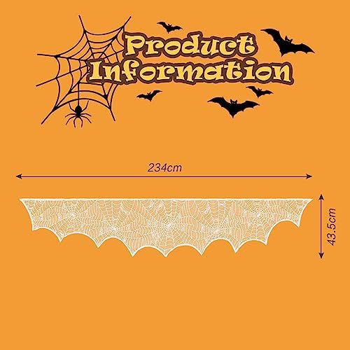 Halloween Decor Indoor White Halloween Fireplace Mantle Decorations Indoor Halloween Decorations White Lace Spiderweb Fireplace Covers Halloween Party Supplies Halloween Party Decorations