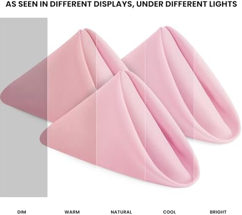Utopia Home [12 Pack, Pink] Cloth Napkins 20x20 Inches, 100% Polyester