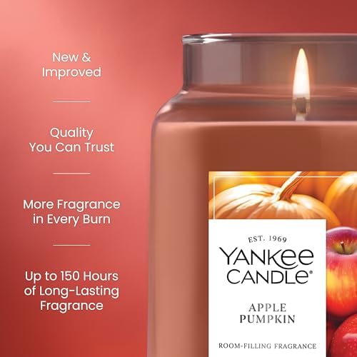 Yankee Candle Apple Pumpkin Scented Candle, 22oz Large Jar