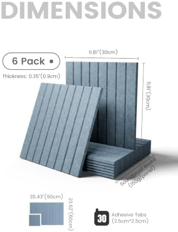 Fluxynara 36" x 24" Large Felt Bulletin Board, Dusty Blue