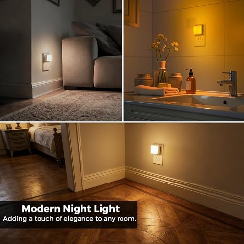 L LOHAS LED 3CCT Night Lights Plug into Wall 2-Pack, Plug in Night Light