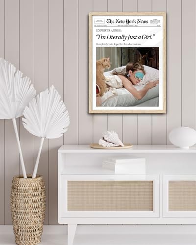 EcoHest 16x20 in Audrey Hepburn I'm Literally Just a Girl Framed Wall Art