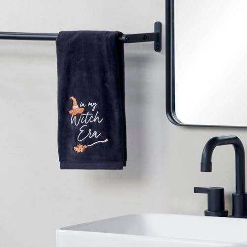 SKL Home Halloween in My Witch Era Hand Towel Set-2pc, 100% Cotton, Black