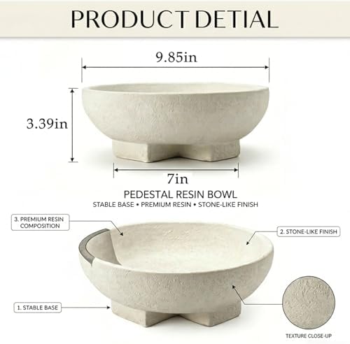 Pedestal Entryway Key / Beige-9.85in / Resin