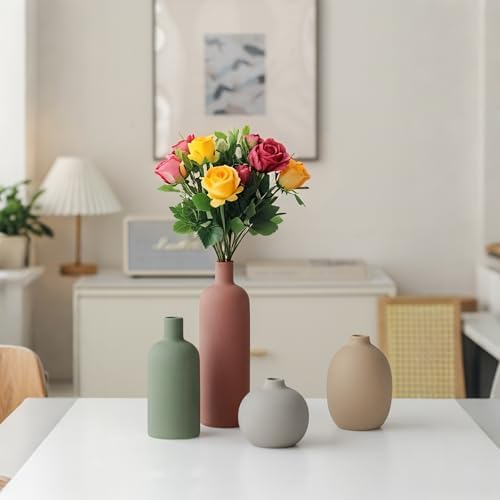 Modern Ceramic Vase Set / Green Mix Set 4