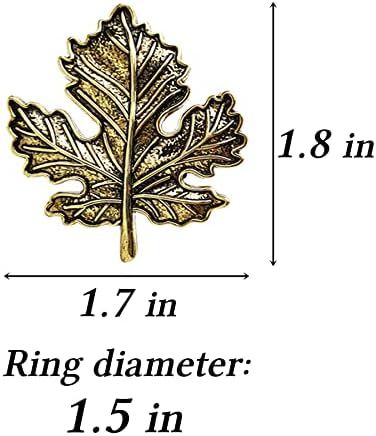 STMK Set of 12 Maple Leaf Napkin Rings, Fall Napkin Rings Alloy Napkin Holder for Fall Thanksgiving Day Theme Party Autumn Table Decorations