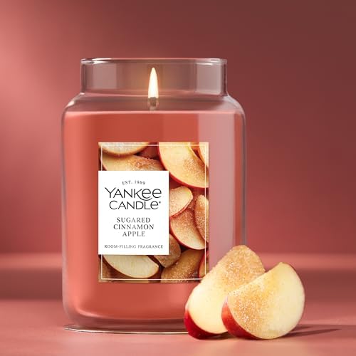 Yankee Candle Sugared Cinnamon Apple Scented Candle, 22oz Large Jar