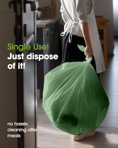 Pureegg Plastic Table Cloth Disposable 84 Inch Round 10 Pack, Sage Green