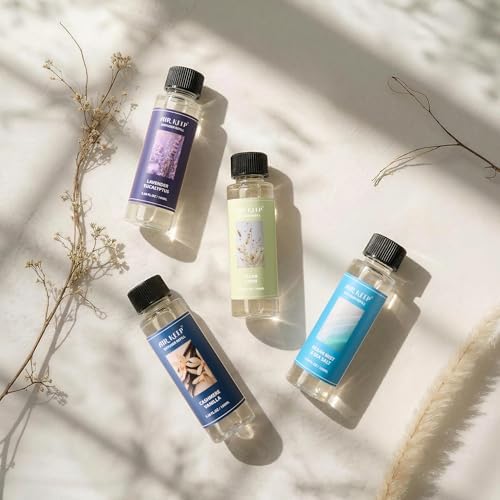 Airkeep Reed Diffuser Set,1.69 fl oz (100 ml) - Ocean Mist&Sea Salt Oil Diffusers with 8 Reed Sticks,Home Fragrance