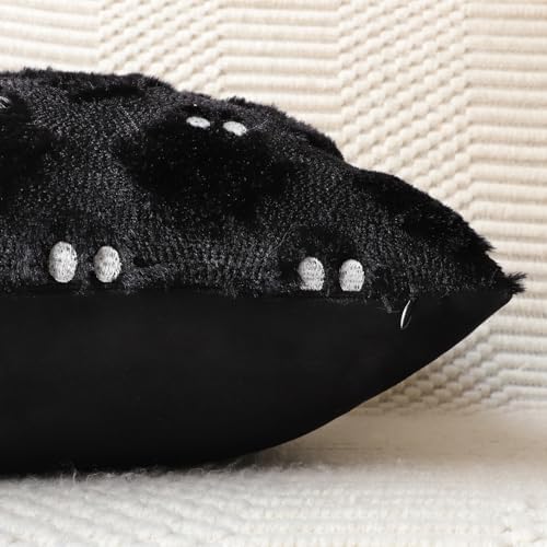 Halloween Pillow Covers 18x18 Set of 2 Black Ghost Farmhouse Home Decor