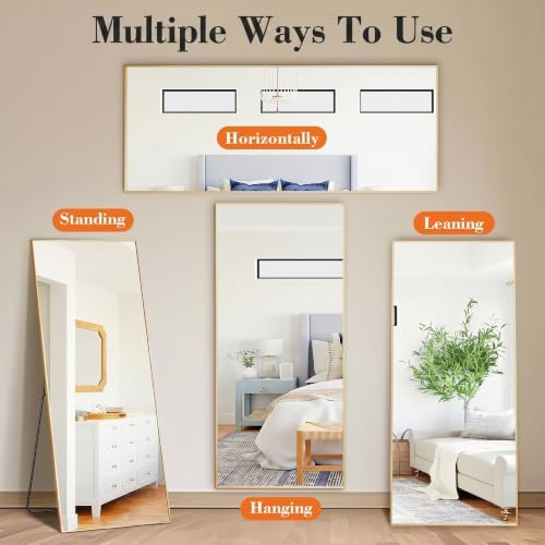 DUMOS 63"x20" Full Length Floor Mirror, Full Body Mirror
