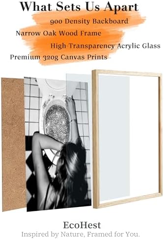 EcoHest Small 8x10 in After the Disco Party Framed Wall Art for Bathroom
