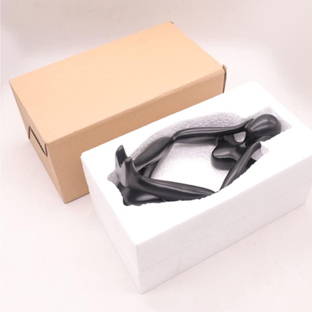 Resin Thinker Style Abstract Sculpture Statue Collectible Figurines Home Office / Black,left / Small