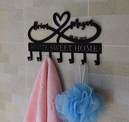 Personalized Metal Infinity Heart Key Hooks
