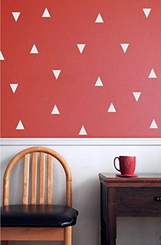 Removable Triangle Wall Decals / White / 2 Inch / Set of 128