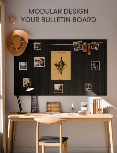 Fluxynara 36" x 24" Large Felt Bulletin Board, Black