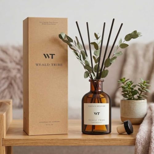 Eucalyptus & Mint Scent Reed Diffuser Set for Bathroom Room Decor