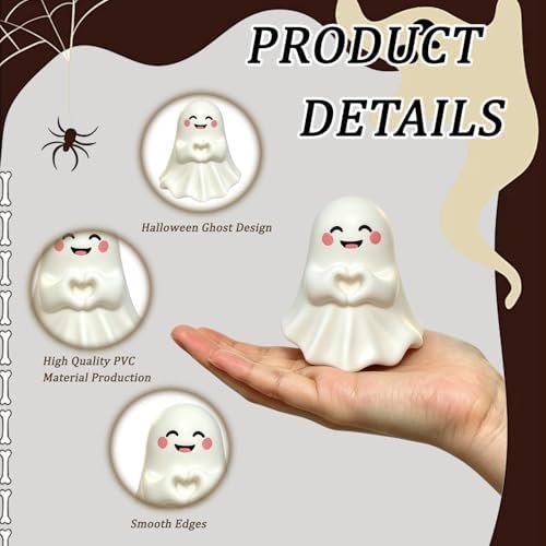 1 PCS Halloween Ghost Figurine Unique Heart Spooky Statue