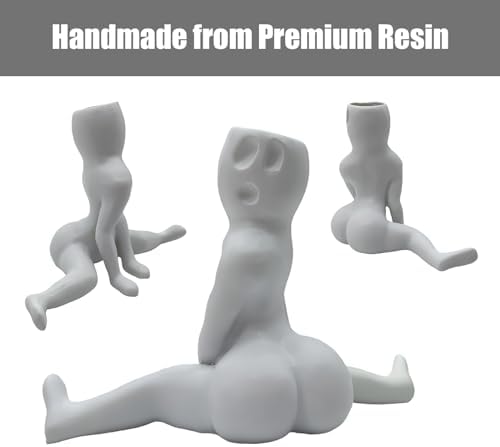 Funny Halloween Big Booty Ghost Planter Display Gag Hilarious Air Plant Display-Big Booty Ghost Holder Funny Gift Butt Planter Resin Air Fern Stand Prank Decor for Indoor Outdoor Home Office