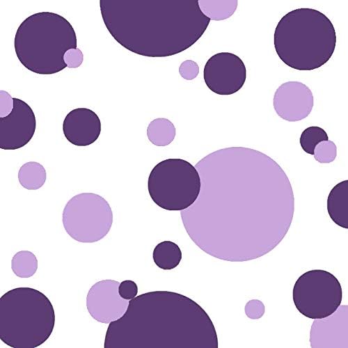 Polka Dot Wall Decals Girls Room Wall Decor Stickers / Dark & Light Purple
