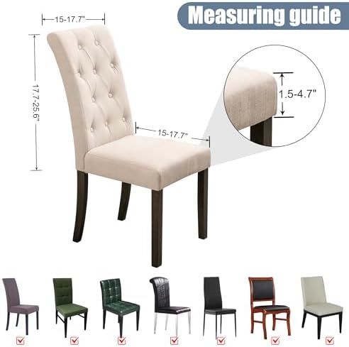 Dining Chair Covers, Stretch Seat Covers, Washable Furniture Protector
