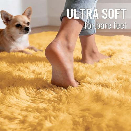 OLANLY 2x8 Machine Washable Runner Rugs for Hallway, Soft Fluffy Shaggy Bedside Rugs for Bedroom, Living Room, Indoor