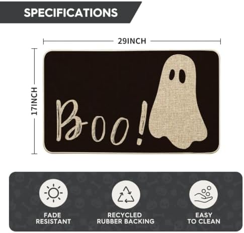 Artoid Mode Ghost Boo Doormat 17x29 Inch